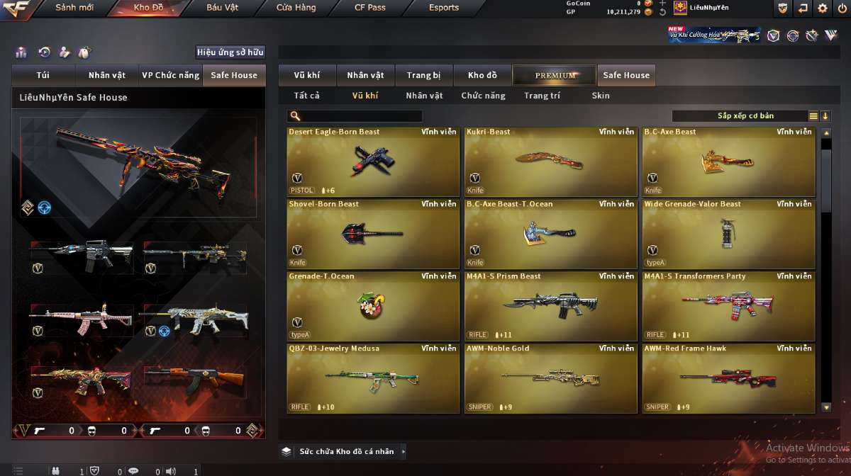 shop acc cf uy tin gia re